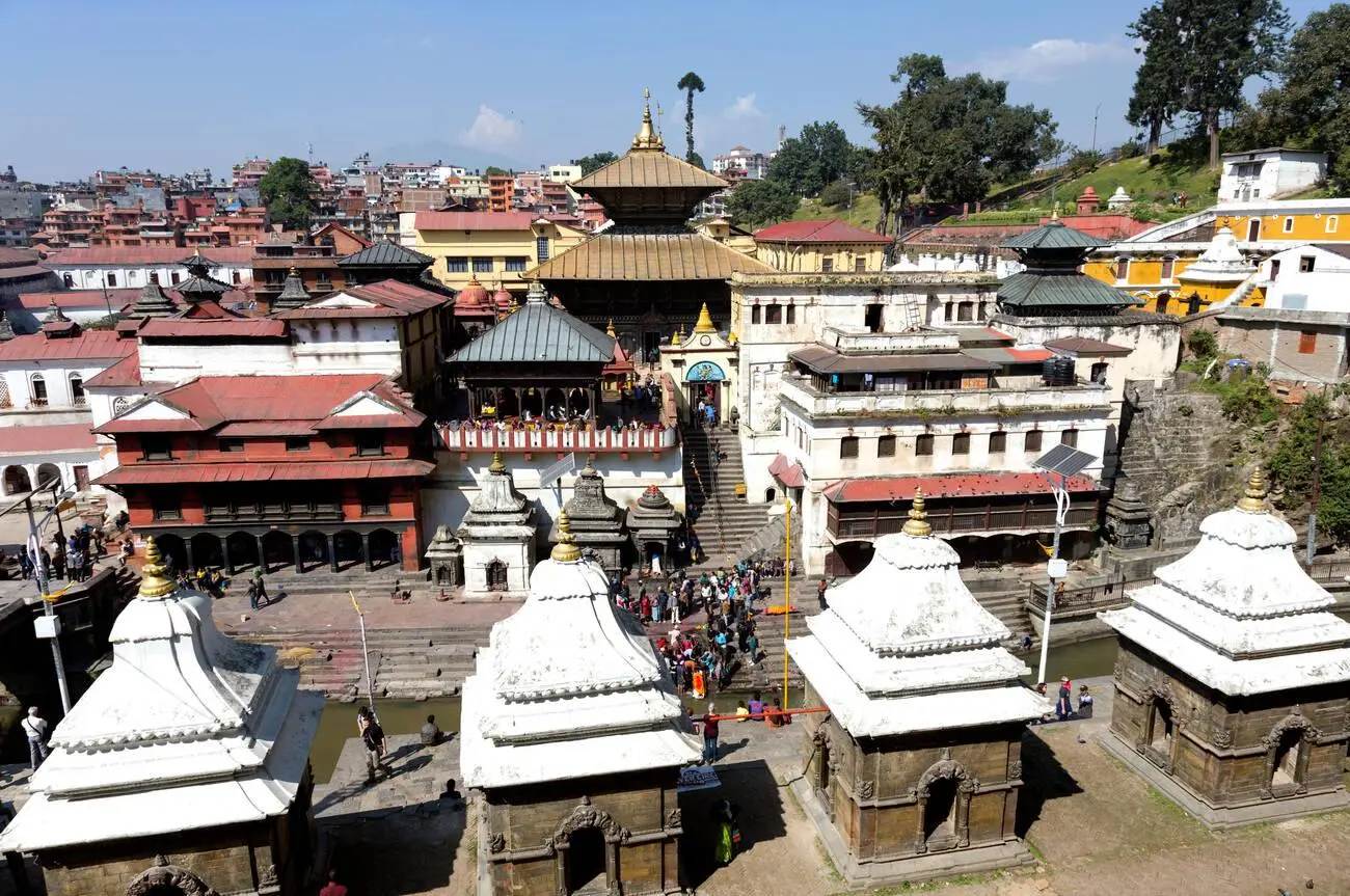 view of Pashupatinath Temple, Kathmandu, Nepal