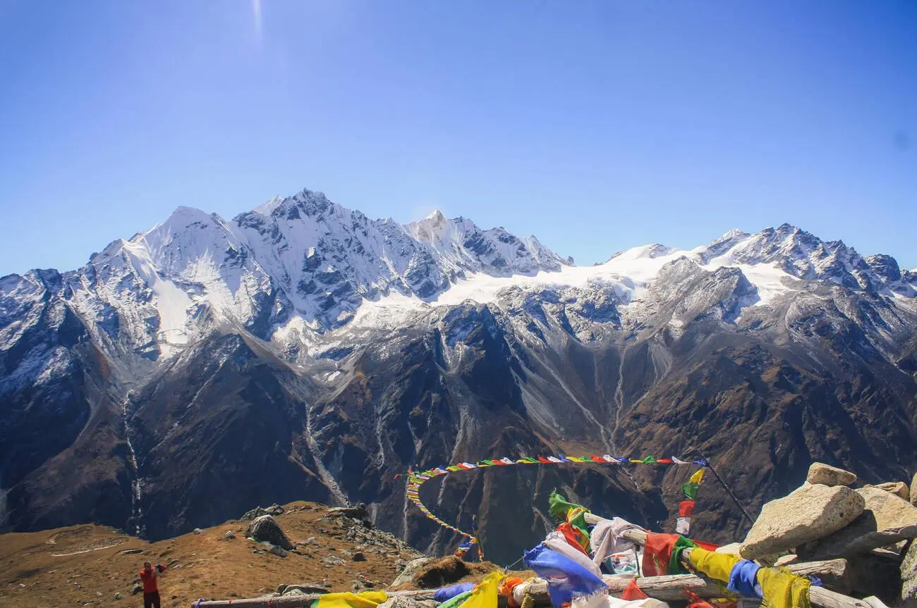 Tsergo Ri (4984M) above Kyanjin Gompa, Langtang Valley, Nepal